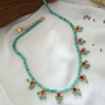 Green Onyx Kundan Studded Choker