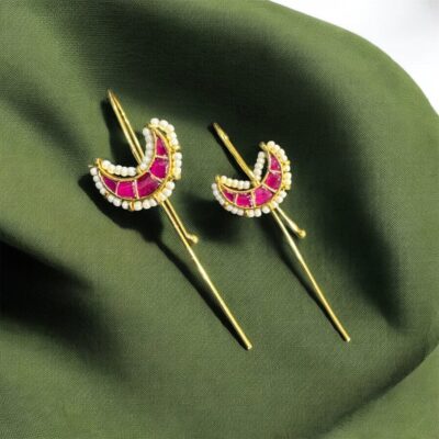 Golden Moon Kundan Ear Cuff