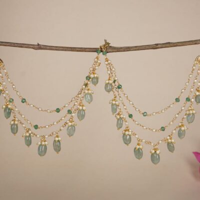 Green Beads Earchain