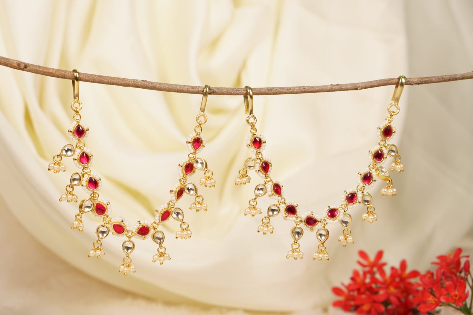 Gold Finish Ear Chain - Image 2