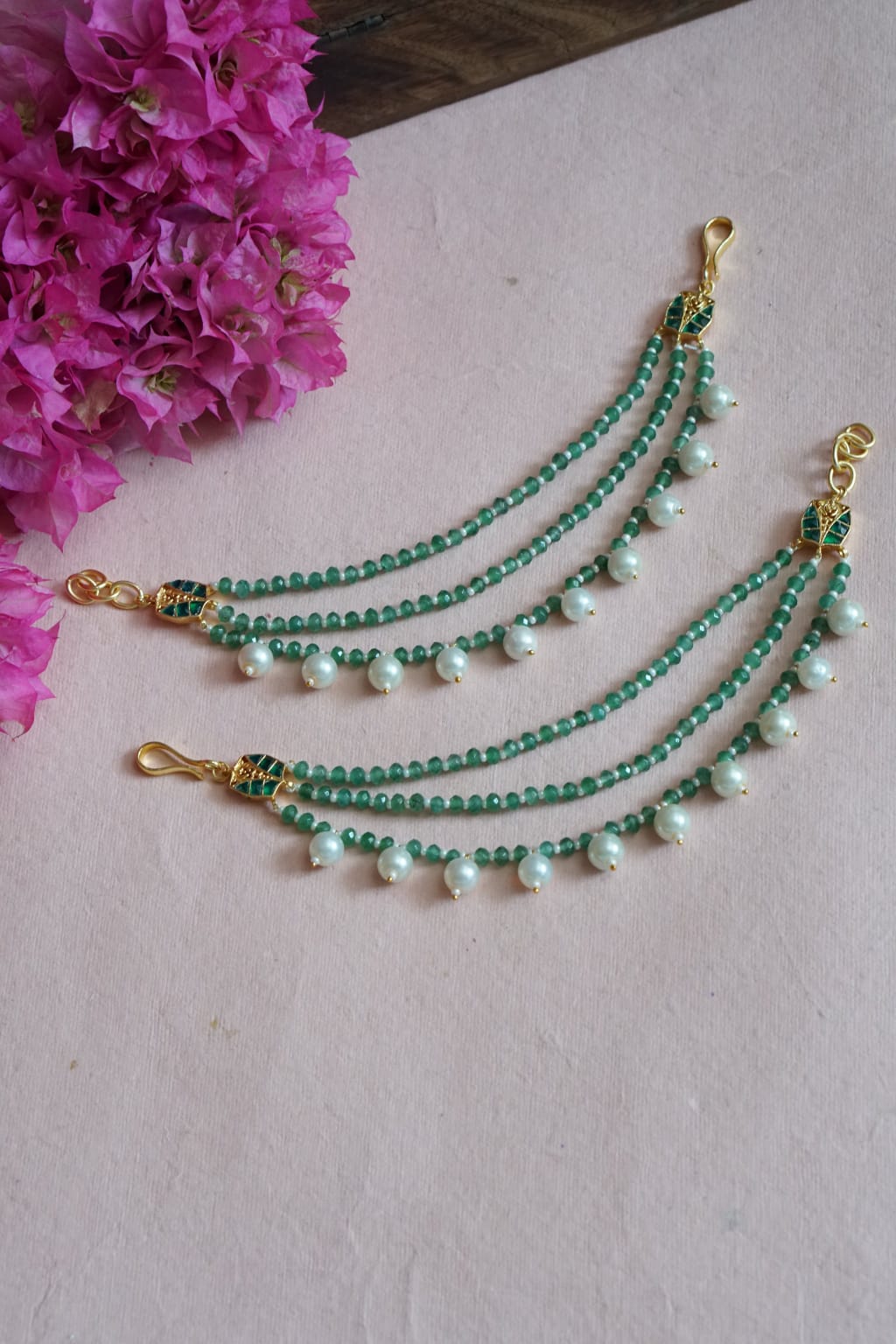 Gold Finish Ear Chain