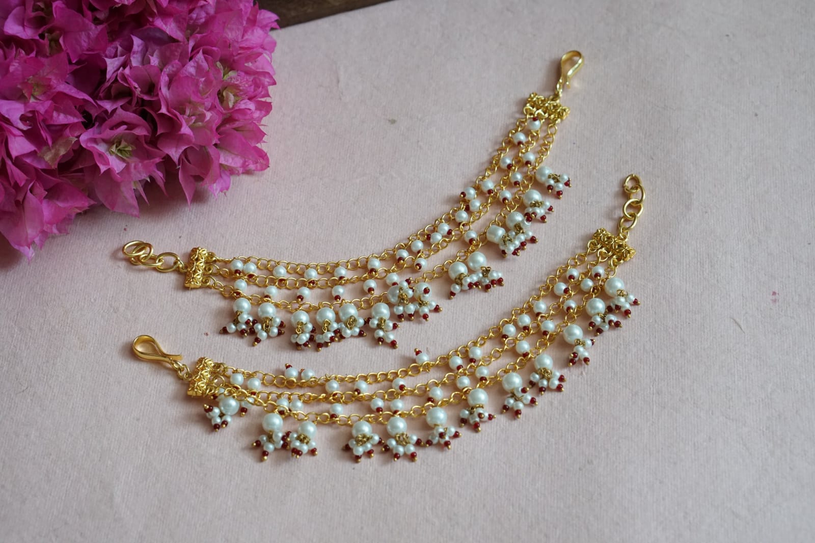 Gold Finish Ear Chain