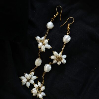 Pearls Embellished Dangler Earrings