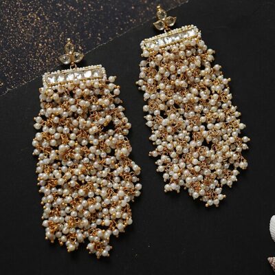 Amiri Kundan And Pearls Earrings
