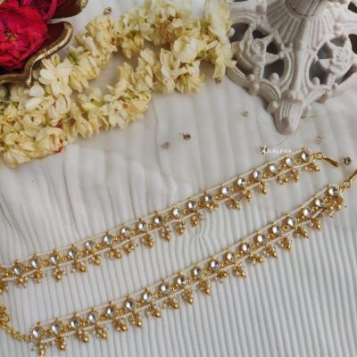 Paachi kundan Anklets