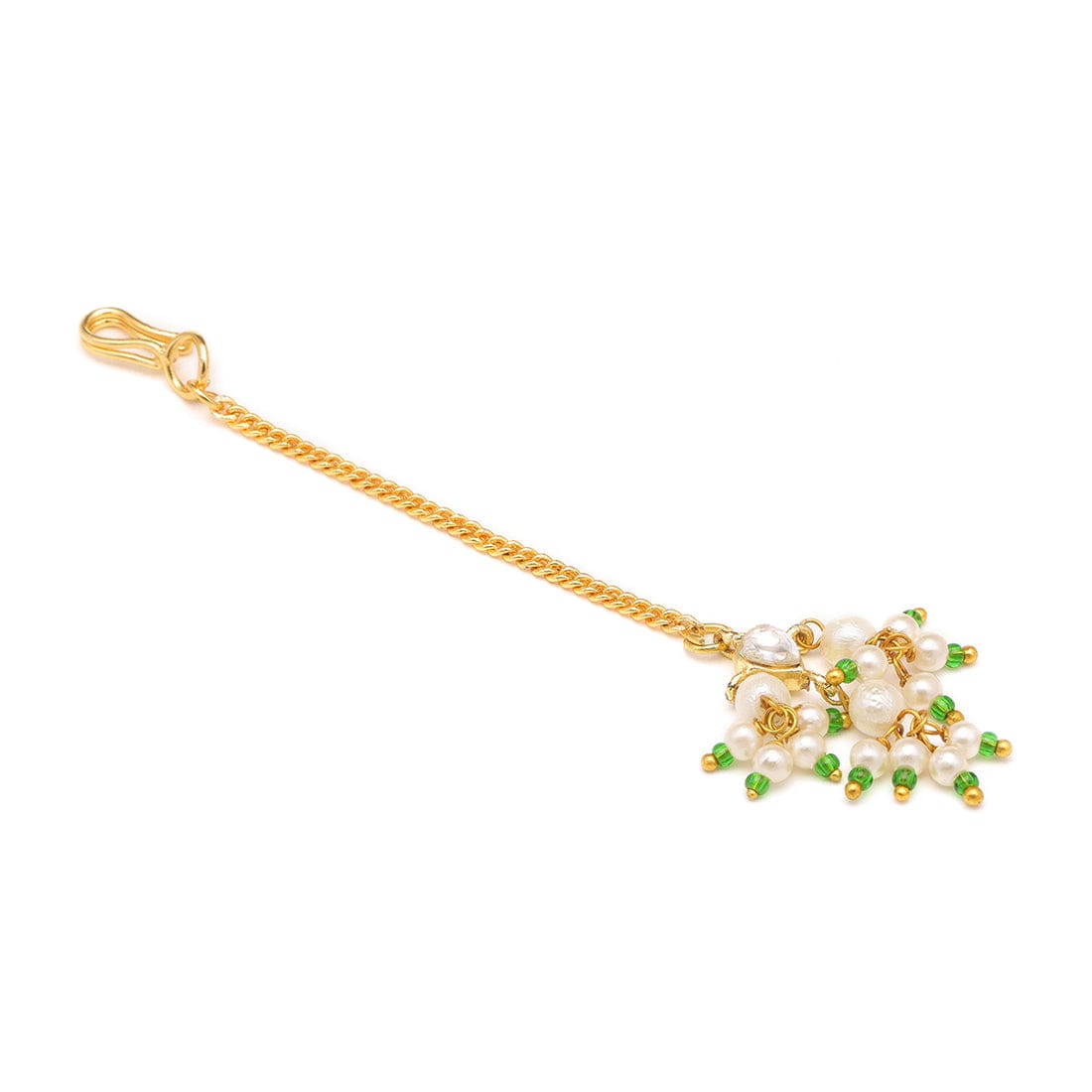Kundan Maang tika With Earring For Kids - Image 5