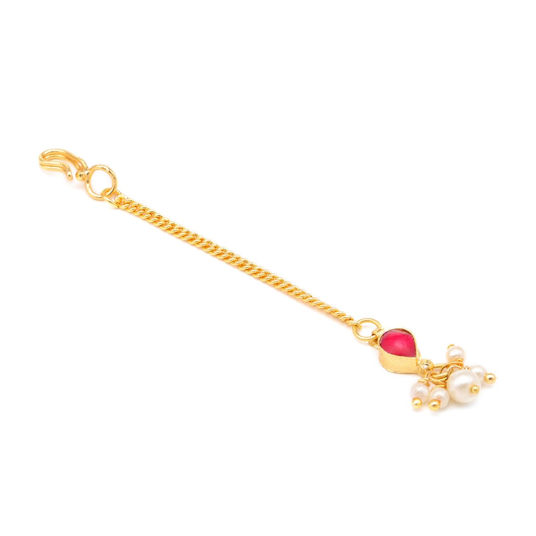 Red Kundan Maang tika For Kids - Image 4