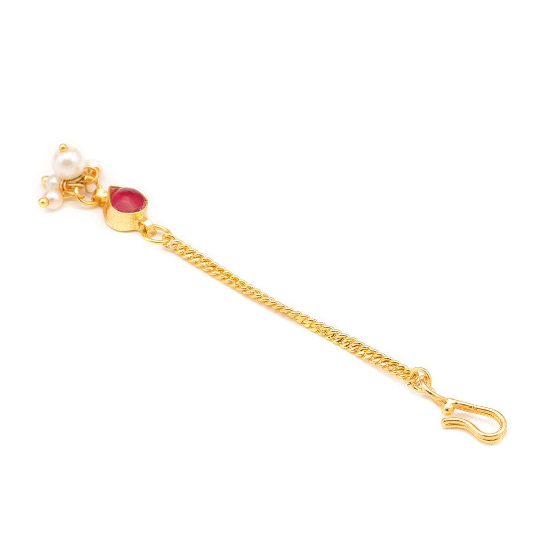 Red Kundan Maang tika For Kids - Image 3