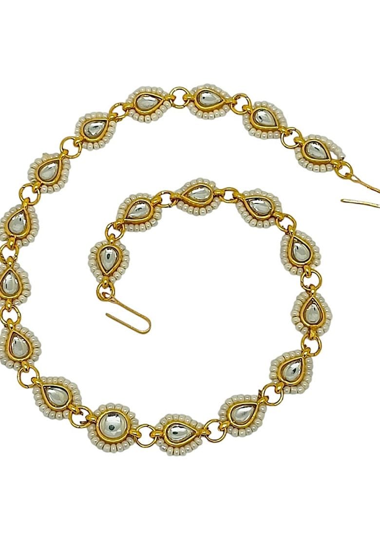 Gold Kundan Studded Mathapatti - Image 3