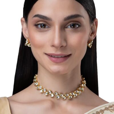 Gold-Plated Kundan Jewellery Set