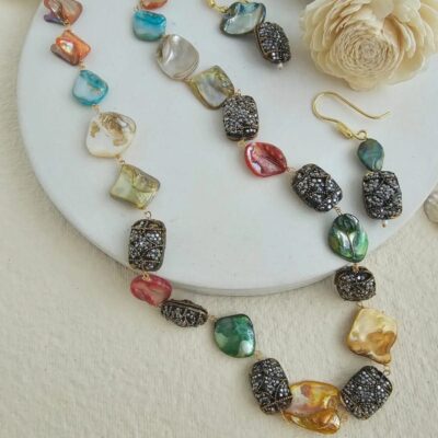 Raina Ethereal Shine Mother-Of-Pearl Necklace Set