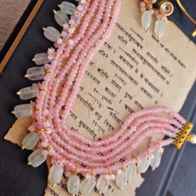 Pastel Pink Onyx Necklace