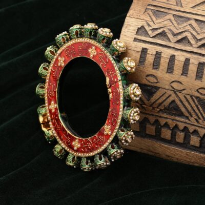 Beautiful Rajwadi Jadau Kundan Bangle Kada (Copy)