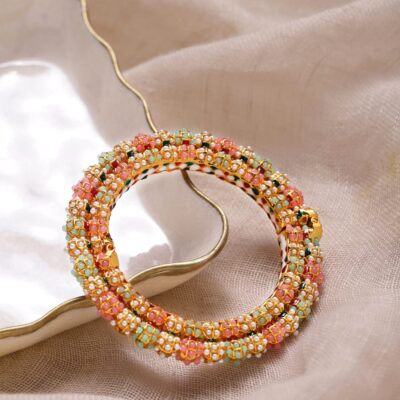 Beautiful Rajwadi Jadau Kundan Bangle Kada (Copy)