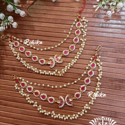 Pachhi kundan Earchains