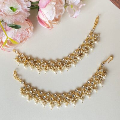 Gold plated Kundan Payal