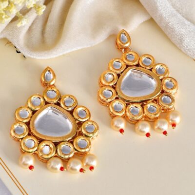 Bridal kundan earrings