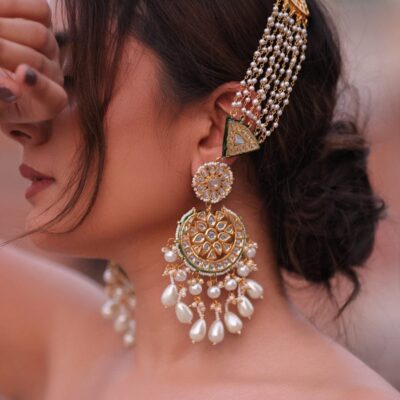 Noorani Enchanted Glow Kundan Regal Earrings