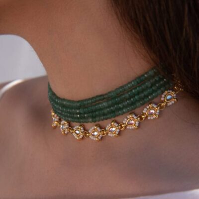 Midnight Royale Kundan Choker Set