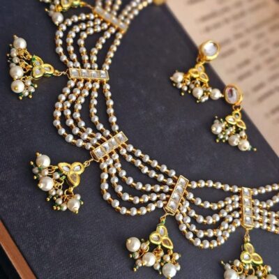 Pearl beads necklace set