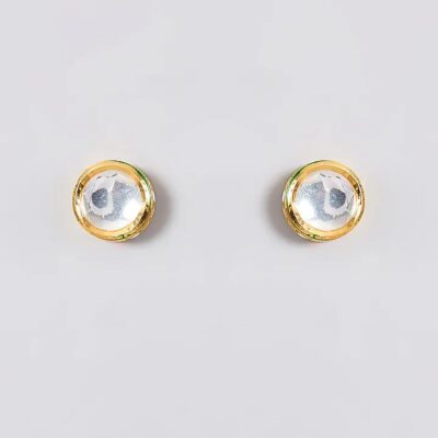 Gold Finish Kundan Stone Earrings