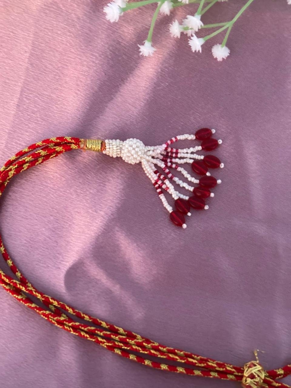 Adjustable Red Silk Thread Necklace Cord - Image 3