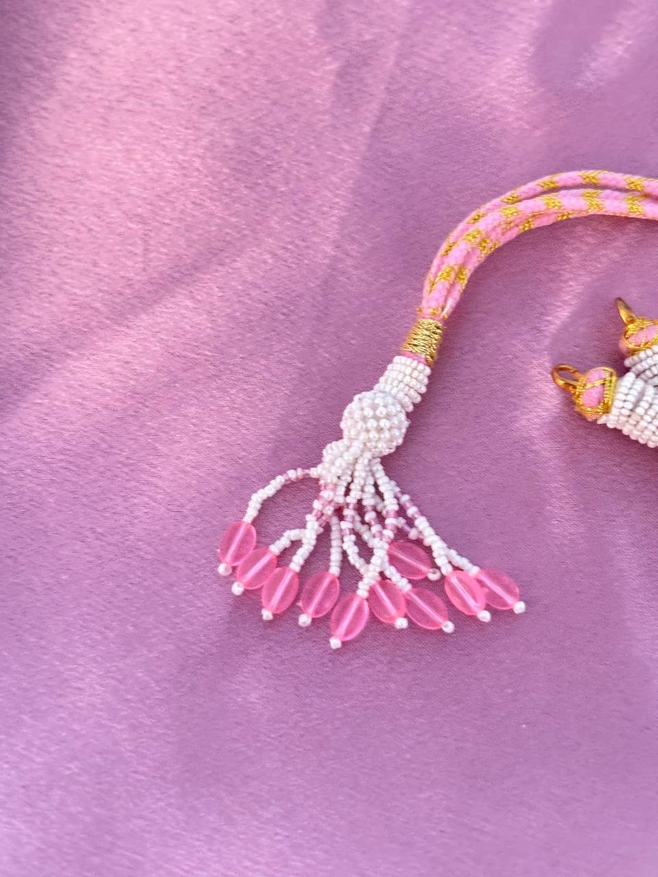Adjustable Pink Silk Thread Necklace Cord - Image 3