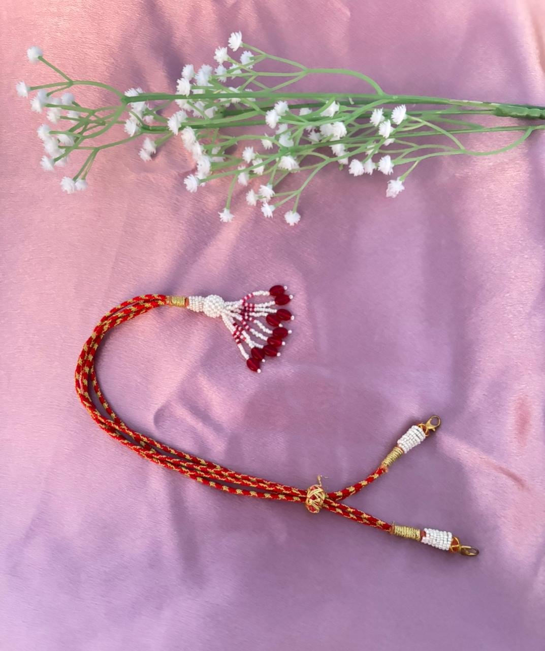 Adjustable Red Silk Thread Necklace Cord