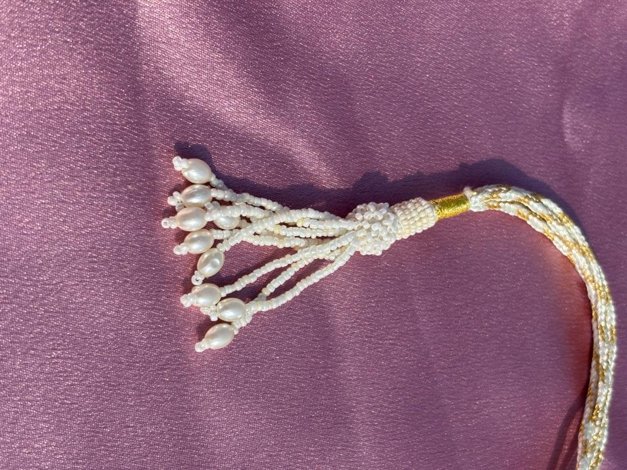 Adjustable White Silk Thread Necklace Cord - Image 2