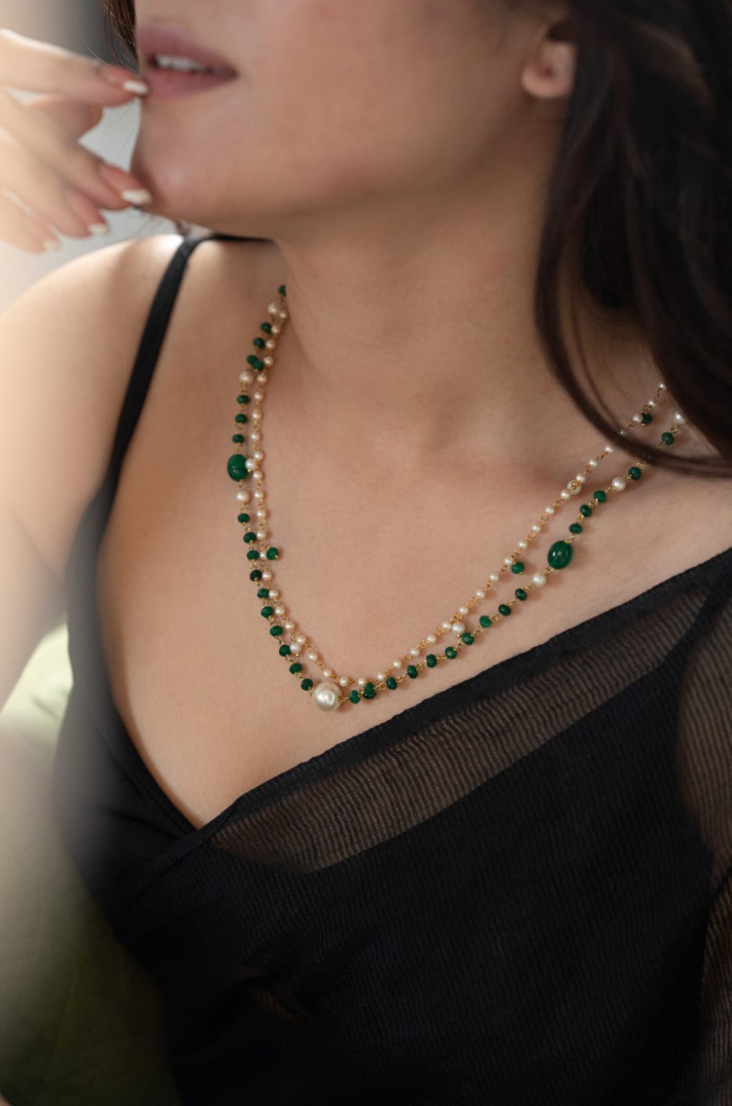 Anoushka Jade Green Necklace - Image 3