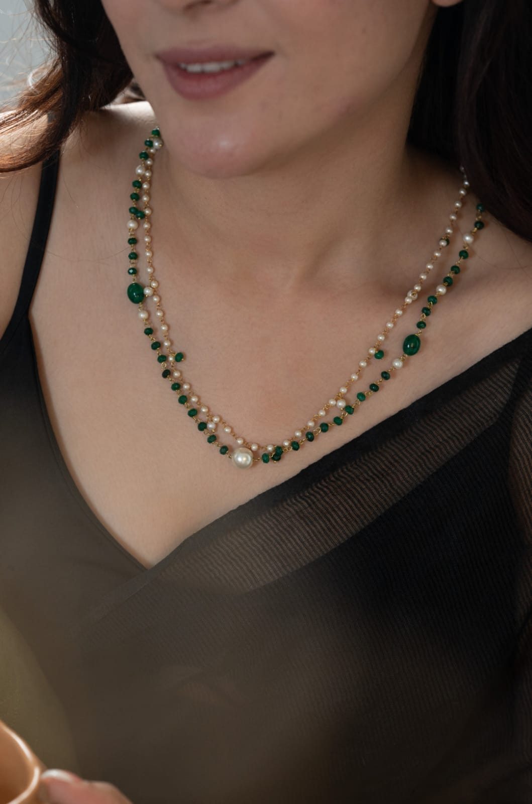 Anoushka Jade Green Necklace - Image 2