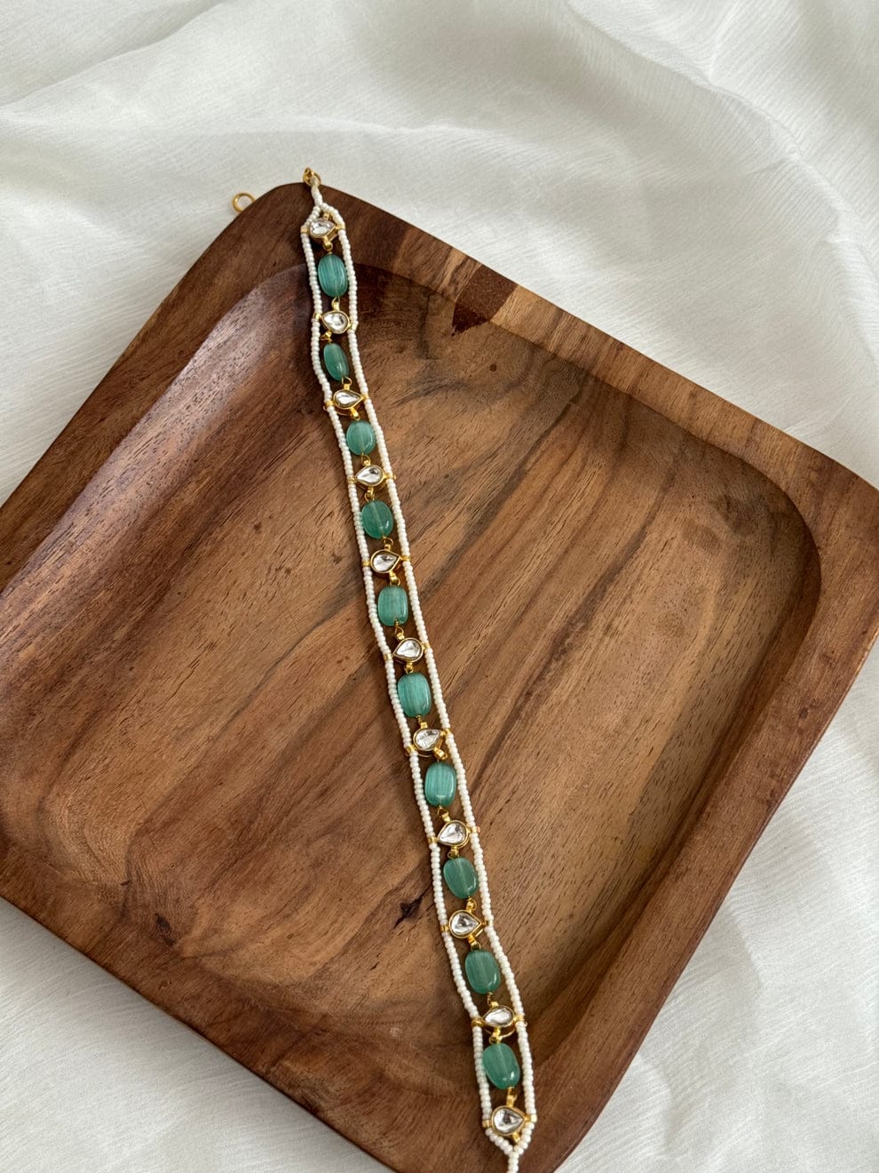 Green Stone Kundan Jewellery Set