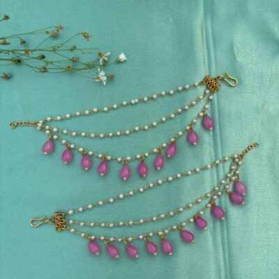 Elegant Handcrafted Ear Chain – Timeless Grace for Every Look