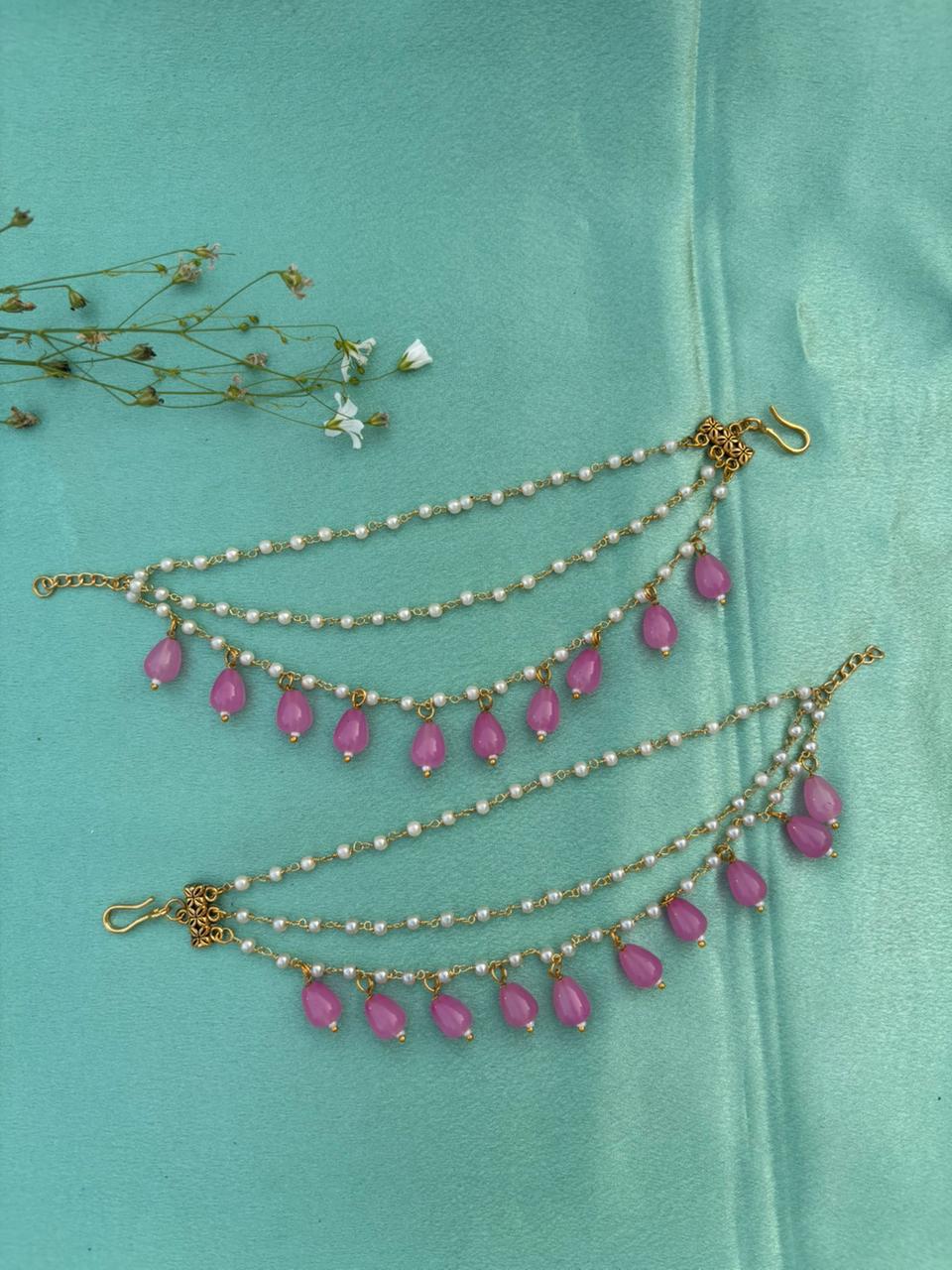 Elegant Handcrafted Ear Chain – Timeless Grace for Every Look