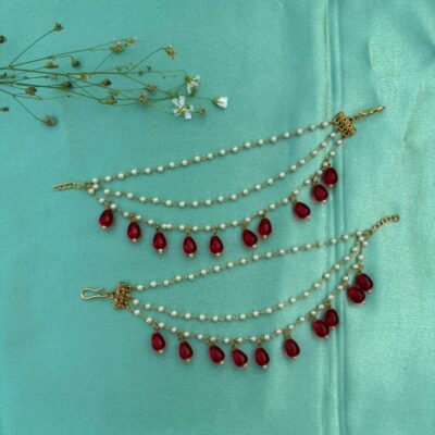 Elegant Handcrafted Ear Chain – Timeless Grace for Every Look