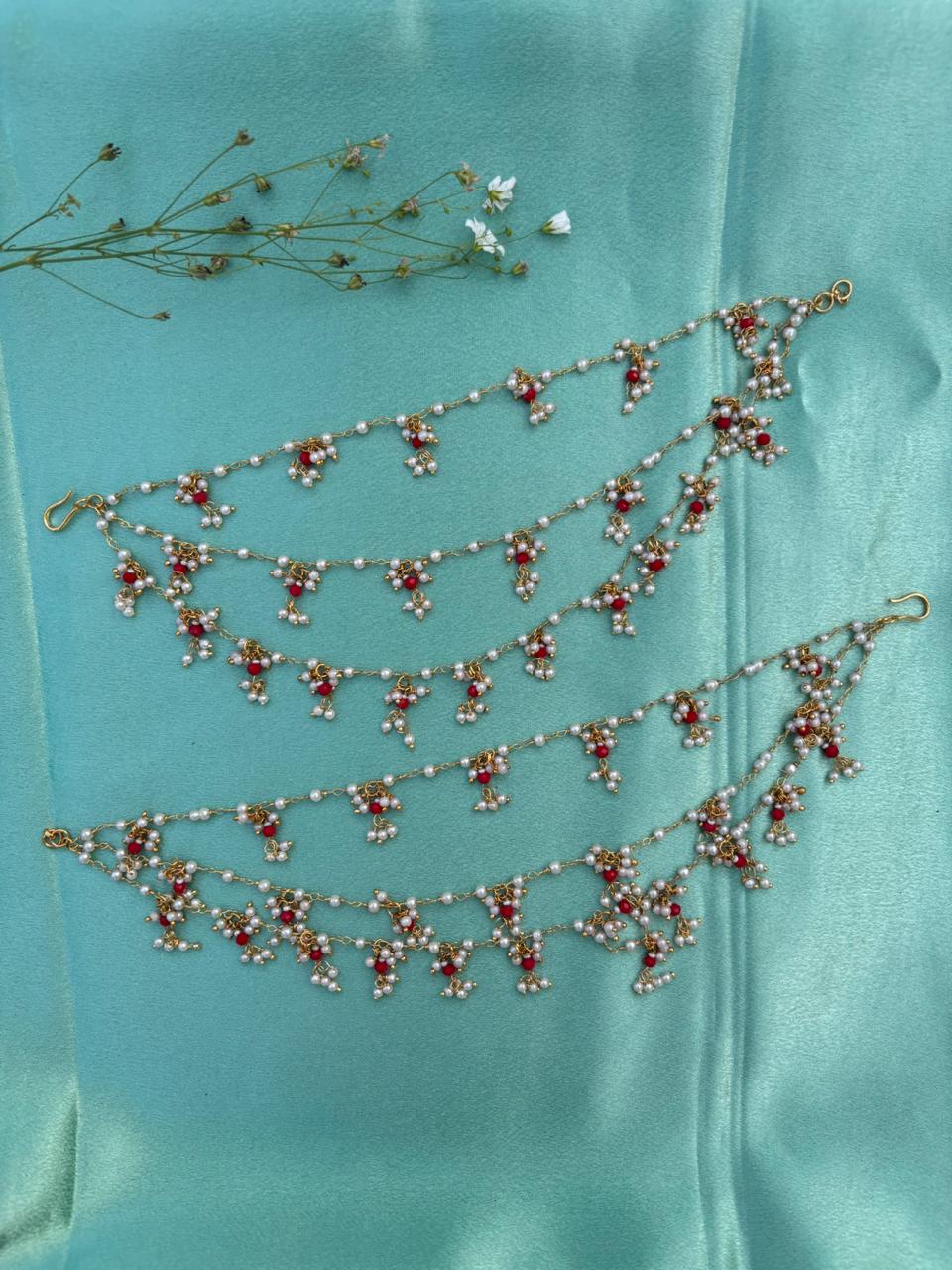 Handcrafted Ear Chain with Gold Finish