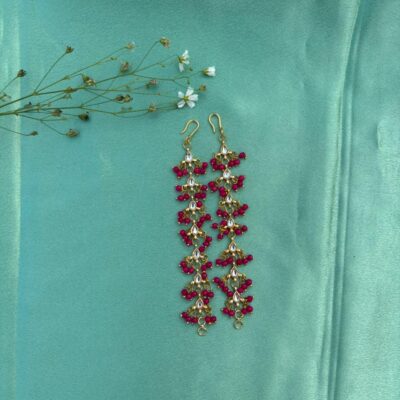 Rani Floral Drop Ear Chain Earrings