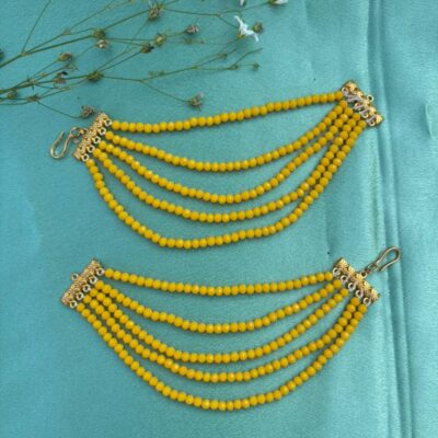 Handcrafted Ear Chain with Gold Finish