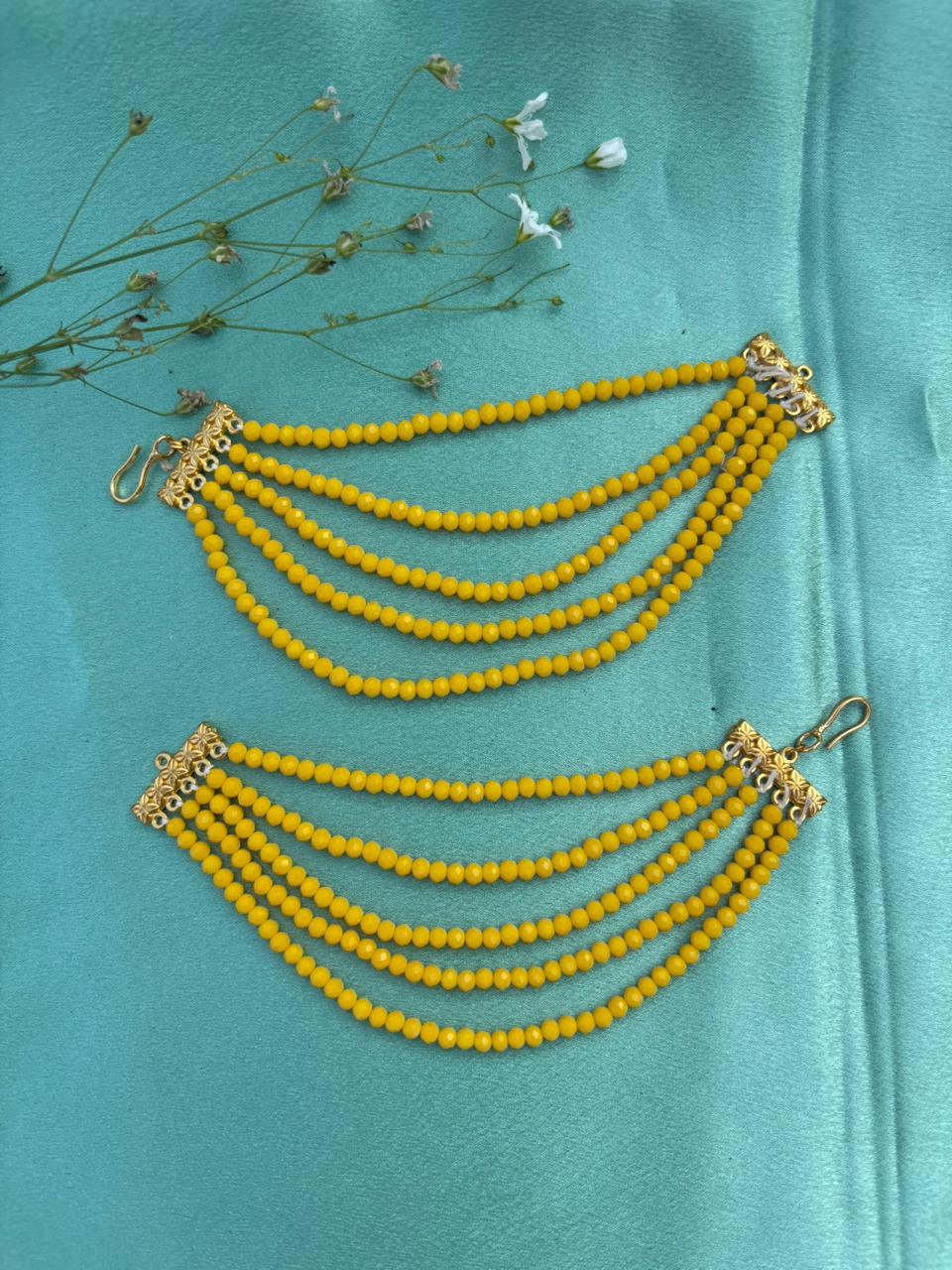 Handcrafted Ear Chain with Gold Finish