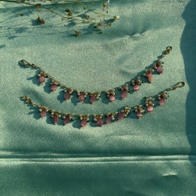 Gold look ear chains