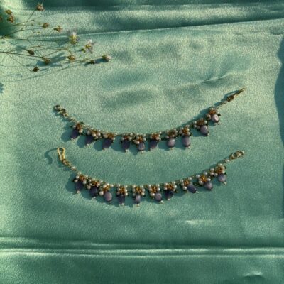 Gold look ear chains