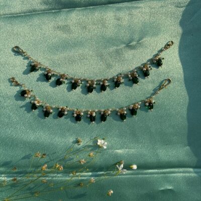 Gold look ear chains