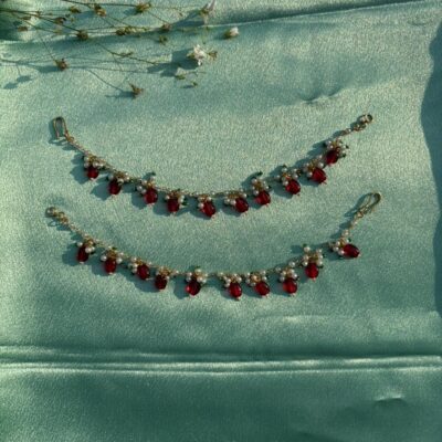 Gold look ear chains