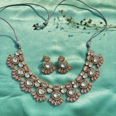 Victorian mossonite necklace with earrings