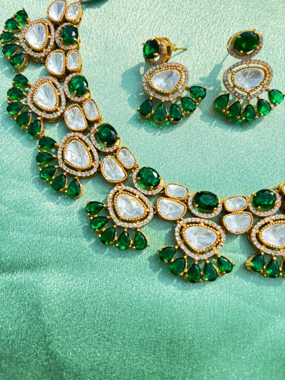 Victorian mossonite necklace with earrings - Image 2