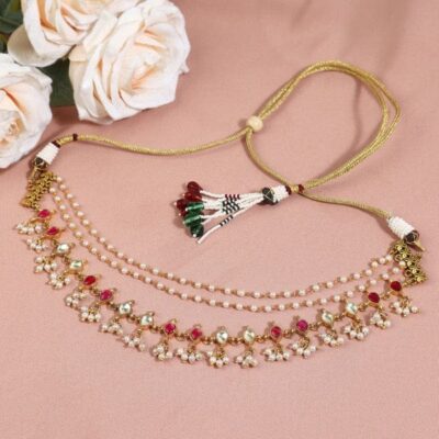 Ahmedabadi Kundan Choker in Ruby