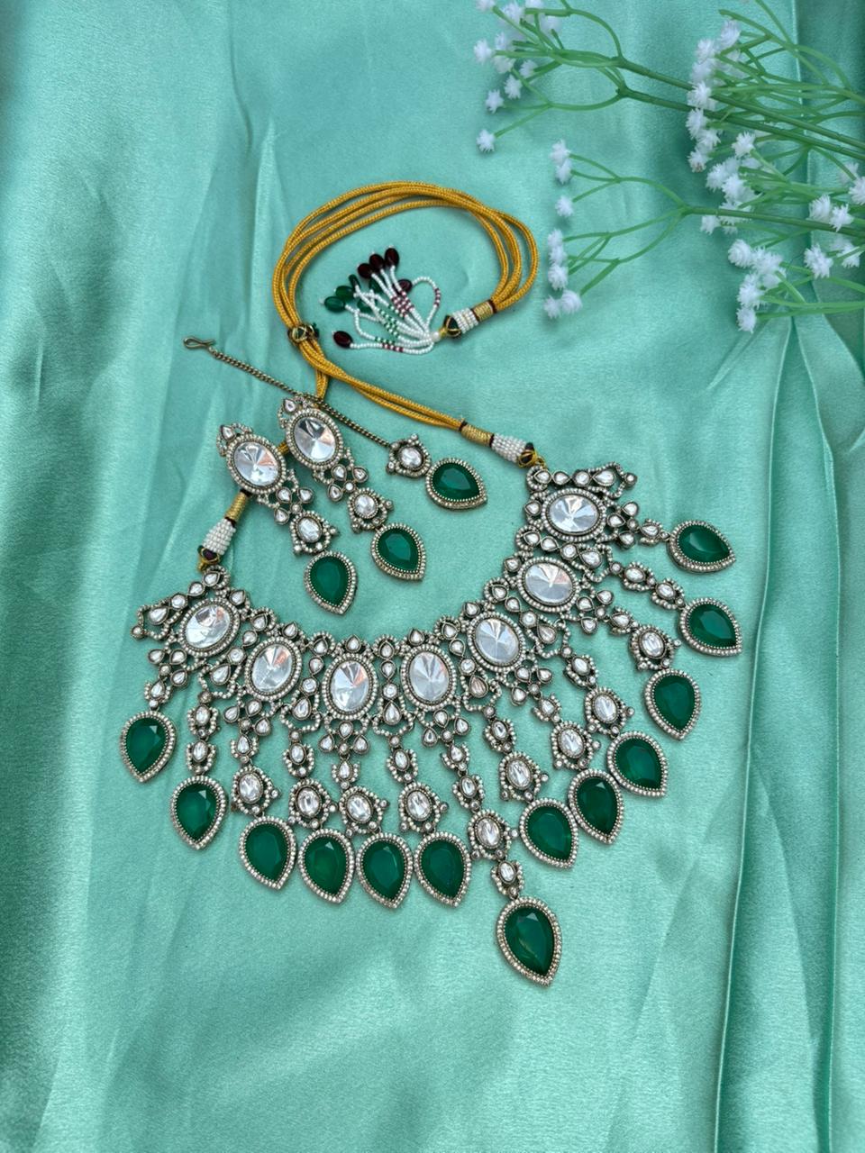 Kaasni Polki Bridal Necklace Set