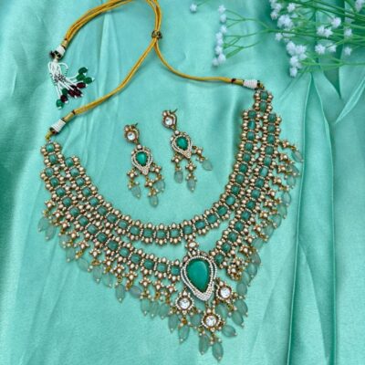 Kaasni Polki Bridal Necklace Set