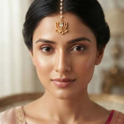 Handcrafted Kundan Maang Tikka