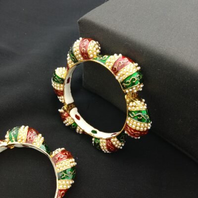 Traditional Meenakari Bridal Bangle Set (Pack Of 2)